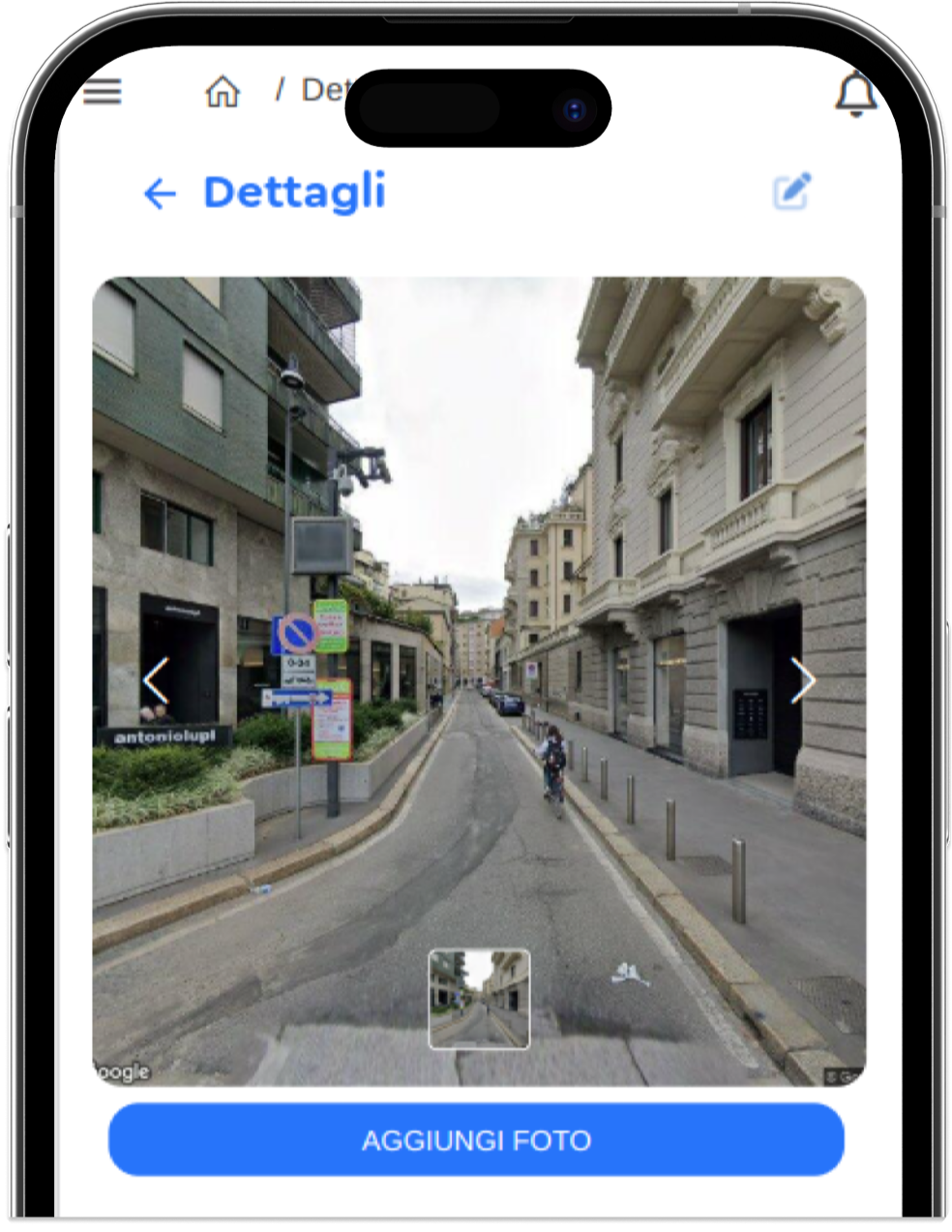Inserisci quante foto vuoi per ogni indirizzo